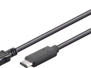 USB 3.1 Typ C auf Micro USB Typ B Stecker auf Stecker, 60cm lang, geschirmte Datenleitung, schwarz - Fürth