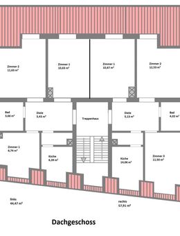 Schöne neusanierte DG-Wohnung in Innenstadt ab 01.07.2025 zu vermieten - Würzburg