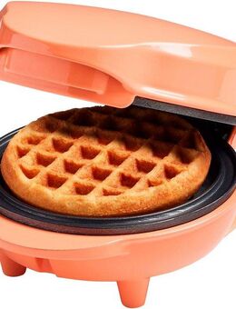 bestron Waffeleisen AMW500 Mini, 550 W, für klassische Waffeln, kleiner Waffelmaker mit Antihaftbeschichtung