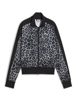 PUMA Trainingsjacke T7 LEO LUXE Kurze Trainingsjacke mit Allover-Print Damen