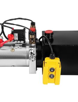 AGGREGAT mit FERNBEDIENUNG 6l Doppeltwirkende Hydraulikpumpe 12v Hydraulikaggregat Hydraulikpumpe Lkw Kipper Anhänger Hydraulik Auto Funk Kipper Set Landmaschinen Landwirt Forst - Wuppertal