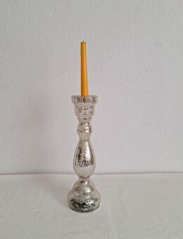 Kerzenständer Glas Silber Kerzenhalter Deko 3 - Essen