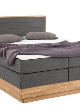 Home affaire Boxspringbett Cavan, Eiche, inkl. Bettkasten & Topper, verschiedene Härtegrade (auch H4)