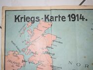 KRIEGSKARTE 1914 Mitteleuropa farbig Maßstab 1:33000000 - Ochsenfurt