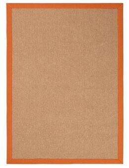 carpetfine Sisalteppich Sisal, rechteckig, Höhe: 5 mm, mit farbiger Bordüre, Anti Rutsch Rückseite
