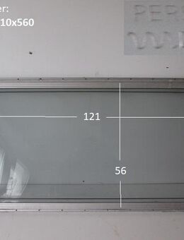 Wohnwagenfenster PERSPEX ca 121 x 56, klar, D45 114 gebraucht, mit Rahmen (zB Hymer/Fendt/Tabbert) - Schotten Zentrum