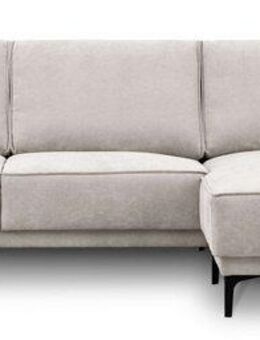Places of Style Ecksofa Polsterecke Oland, Struktur, Flachgewebe, Luxus-Microfaser, Boucle, L-Form, 280 cm, Wellenunterfederung, Skandi-Design, Metallfüße