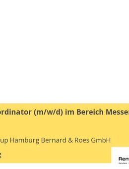 Logistikkoordinator (m/w/d) im Bereich Messen & Events - Hamburg