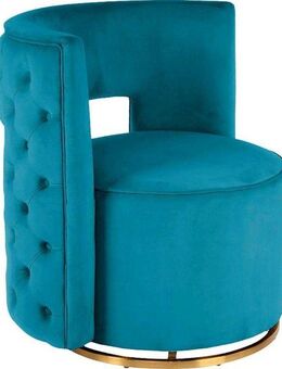 Kayoom Sessel Drehsessel Beverly 125, drehbar, Gestell aus Eisen,samtige Oberfläch (1-St), rund, glamourös, gesteppter Rücken, abgerundete,Drehsessel