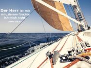 Christliche Postkarten - Motiv: Segelyacht in voller Fahrt - Edition Katzenstein - NEUWARE - Wilhelmshaven Zentrum