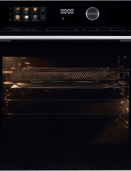 Hanseatic Einbaubackofen HBO7214FA2, mit 2-fach-Teleskopauszug, Aqua-Reinigungsfunktion, AirFry-Funktion – die gesündere Alternative zur Fritteuse