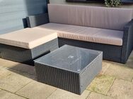 Rattan Sitzgruppe, Rattan-Gartenmöbel, Chill-Louge, Sitzgruppe Anda Lounge inkl. Tisch und Polster, Polyrattan - Essen