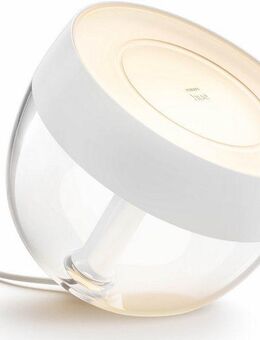 Philips Hue Smarte LED-Leuchte White & Color Ambiance Iris Tischleuchte weiß, Abschaltautomatik, Bluetooth, CCT - über Fernbedienung, Dimmfunktion, Farbsteuerung, Farbwechsel, Leuchtdauer einstellbar, Memoryfunktion, Nachtlichtfunktion, RGB, Smart...