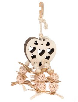 TIAKI Snackspielzeug Herz für Vögel - ca. L 30 x B 10 x H 9 cm