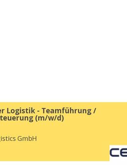 Schichtleiter Logistik - Teamführung / operative Steuerung (m/w/d) - Meppen