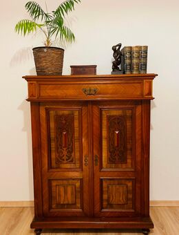 Vertiko, Kommode, antik, 1880er, Gründerzeit, Nussbaum, Beschläge, Augenweide - Gundelsheim Zentrum