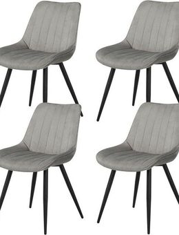 INOSIGN Esszimmerstuhl Fairview, TOPSELLER!, OTTOs Choice (Set, 4 St), Polsterstuhl mit weichem Samtveloursbezug, Metallgestell