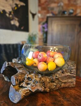 Schale, Wurzelholz Glasvase, Dekoration Obstschale Gamalholz Unikat Bowl Decoration Durchmesser 31cm - Wehr (Rheinland-Pfalz)