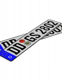 Autokennzeichen KFZ Kennzeichen für Sammler oder Showzwecke original geprägt Deutschland Dresden Set 5673 - Wuppertal