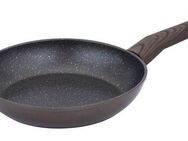 RESTO Kitchenware Bratpfanne Carina, Universalpfanne mit holzähnlichem Soft-Touch-Griff, Aluminium (1-tlg), mit Marmor-Antihaftbeschichtung, 4-lagig, für alle Herdarten geeignet