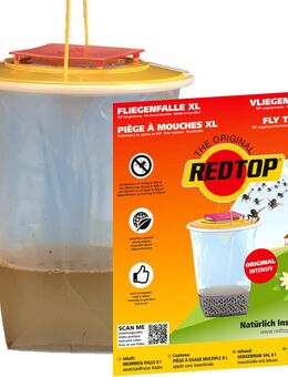 Redtop® Fliegenfalle L, 8 Liter die Mehrwegfalle - Steinmauern