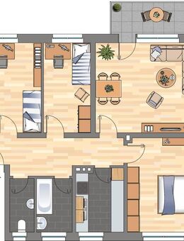 Wir modernisieren für Sie! 4-ZKB-Balkonwohnung im Europaviertel zu vermieten! - Wilhelmshaven