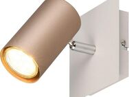 TRIO Leuchten Deckenstrahler MARLEY, GU10 Deckenspot 1-flammig, exkl 1x GU10 max 25W, Wandspot, Leuchtmittel wechselbar, warmweiß - kaltweiß, flexibel verstellbarer Spot für Wand oder Decke, in coffee + warm grey