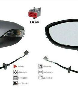 AUSSENSPIEGEL RECHTS ELEK BEH ASPH FORD FIESTA VI 6 JA8 1796702 - Dortmund Wickede