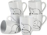 MÄSER Becher Chanson, Porzellan, 6-teilig, fantasievolles Dekor