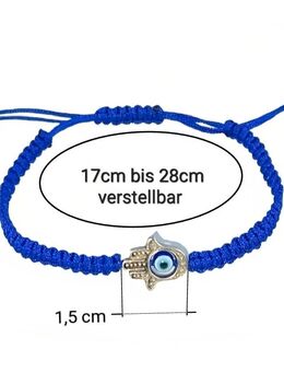 Blaues Armband Fatimas Hamsa Hand mit Nazar Boncuk Auge Blick Armschmuck Schmuck 7,90 €* - Villingen-Schwenningen