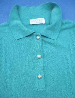 Original VINTAGE * Feinstrick * Polo * Pullover "schoeller" Made in Germany by GÖNNER * Gr. 42- 44, 46 / M- L * türkis * aqua * ozean- grün * - Riedlingen