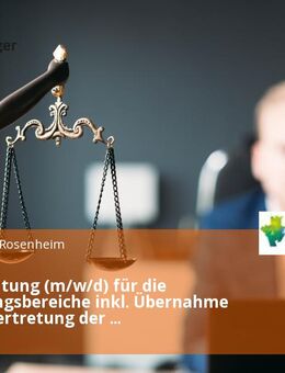 Gesamtleitung (m/w/d) für die Verwaltungsbereiche inkl. Übernahme der Stellvertretung der Jugendamtsleitung Vollzeit / Teilzeit - Rosenheim