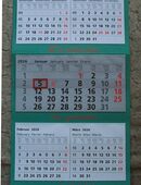 4-Block-Wandplaner Combi 7 mit farbigem Aufdruck 2026 in 99998