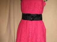 Rockabilly * A-Linie * Baby Doll- Style * Lace- Spitzen * Träger * Mini- Kleid "H&M" Gr. 36- 38/ S * rot * - Riedlingen