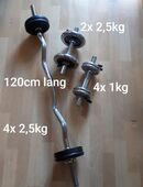 Hantelstangen-Set: SZ-Stange, 2x Kurzhantel mit Gewichten ab 15€ in 80469