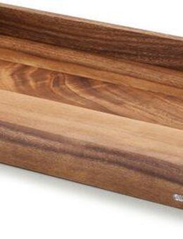 Continenta Tablett, Akazienholz, (1-tlg), mit Metallgriffen, Akazie 53x36x5cm