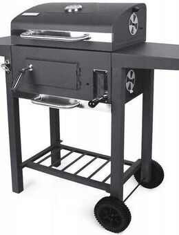 BBQ Holzkohlegrill Grill Smoker Set in Graphit mit Deckel Höhenverstellbar 2 Seitenablagen Set253232 - Wuppertal