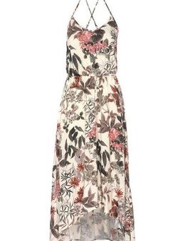 LASCANA Maxikleid mit Blumenprint, leichtes Sommerkleid im Vokuhila-Stil, Strandkleid