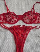 Damen rote Unterwäsche Set in 80933