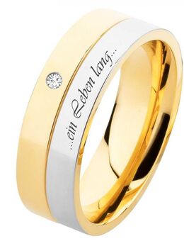 Damenring Edelstahl DE070 mit Außengravur - Aholming
