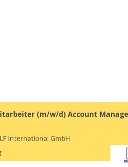 Vertriebsmitarbeiter (m/w/d) Account Management - Hamburg