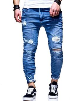 behype Slim-fit-Jeans Dino mit tollen Used-Elementen