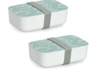 Zeller Present Lunchbox Dino, Kunststoff, (2-tlg), Deckel mit Silikonring f. luftdichtes Verschließen, Trenneinsatz