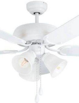 EGLO LED Deckenleuchte LAS PALMAS Deckenventilator, Ventilatorfunktion, Leuchtmittel wechselbar, Deckenlampe, Ventilator mit Licht, Zugkette, Wendeflügel, Ø 132cm
