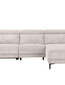 Home affaire Ecksofa Lund in Cord, L-Form, 261 cm, manuelle und elektr. Relaxfunktion, USB-C und Kopfteilverstellung