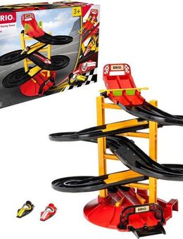 BRIO® Autorennbahn Rennbahn-Turm mit zwei Rennwagen, FSC® - schützt Wald - weltweit