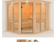 Karibu Sauna Anike 3, BxTxH: 245 x 210 x 202 cm, 68 mm, (Set) 9-kW-Ofen mit integrierter Steuerung