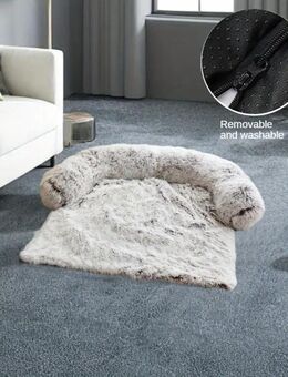 Luxuriöser Plüsch-Haustier-Sofa-Schutz 115x95x18cm Kaffee - Ingolstadt