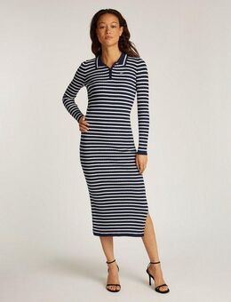 Tommy Jeans Polokleid TJW LS POLO MIDI DRESS in Midi-Länge