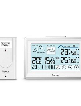 Hama Wetterstation "Bahamas" mit Außensensor, Funk, Wecker Wetterstation (Raumklima, Thermo-/Hygrometer)